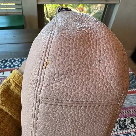 Michael Kors Pebbled Pink Leather Lea Crossbody, Asymmetrical, Criss Cross, EUC - Picture 8 of 12